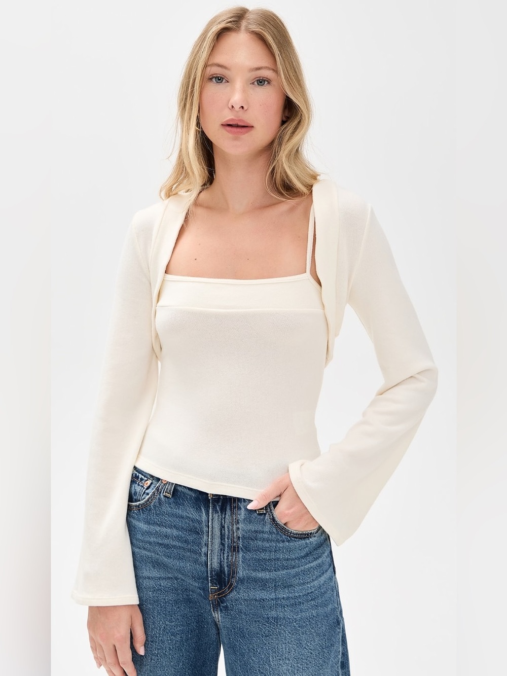 Reformation Chloe Knit Shrug Set